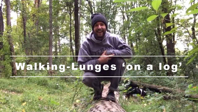 Walking-Lunges ‘on a log’